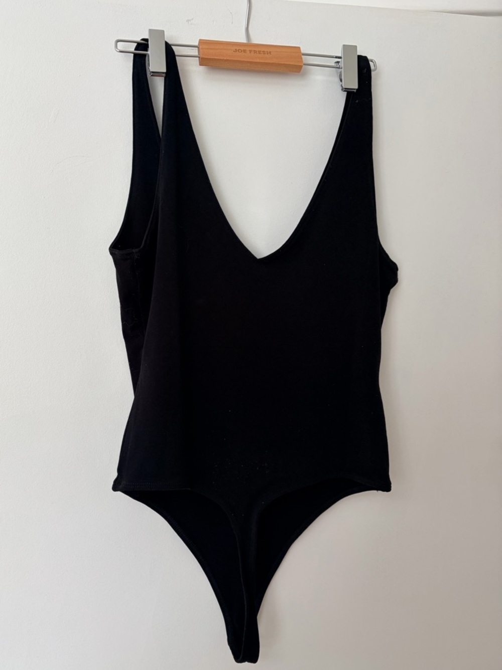 Black V-Neck Bodysuit